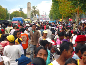 These are the crowds in the middle of town for Easter Monday – packed tight! This actually isn’t the tightest point; I waited for a “gap” in the people so that I was able to maneuver my hands well enough to get a good picture. But these crowds stretched for a good mile all around!