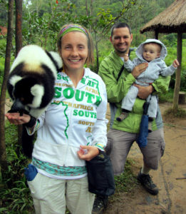 During our move out to Toamasina, we stopped at a private lemur reserve. There the lemurs were friendly and used to people, as you can see! It was a lot of fun!