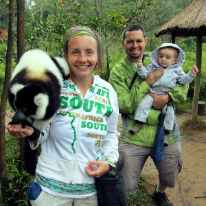 Madagascar 3 photos - playing with lemurs near Andasibe National Park.