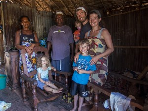 One of the families on our team with their homestay family.