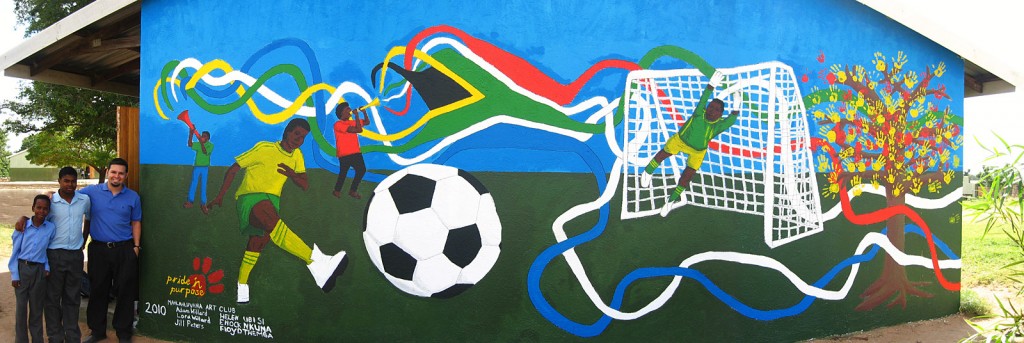 World Cup Mural painting by Mahlahluvana Art Club