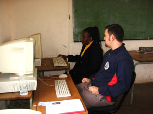 computer training with educators at Mahlahluvana