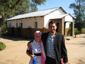 The church we attended in South Africa, with us wearing the sort of clothes that were considered necessary for church services there.