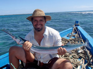 One of the big "needlefish" we caught linefishing with our missionary friends at a nearby island.