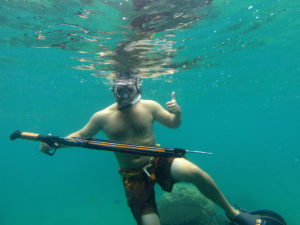 One of my first few trips spearfishing with the guys on the team, and my first time to catch lots of fish!