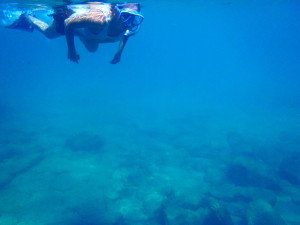 Looking under the surface. (Snorkeling around Nosy Mitsio recently for our anniversary.)