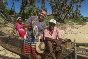 My share of the catch from going fishing the local way in a canoe with our headman on Nosy Mitsio.